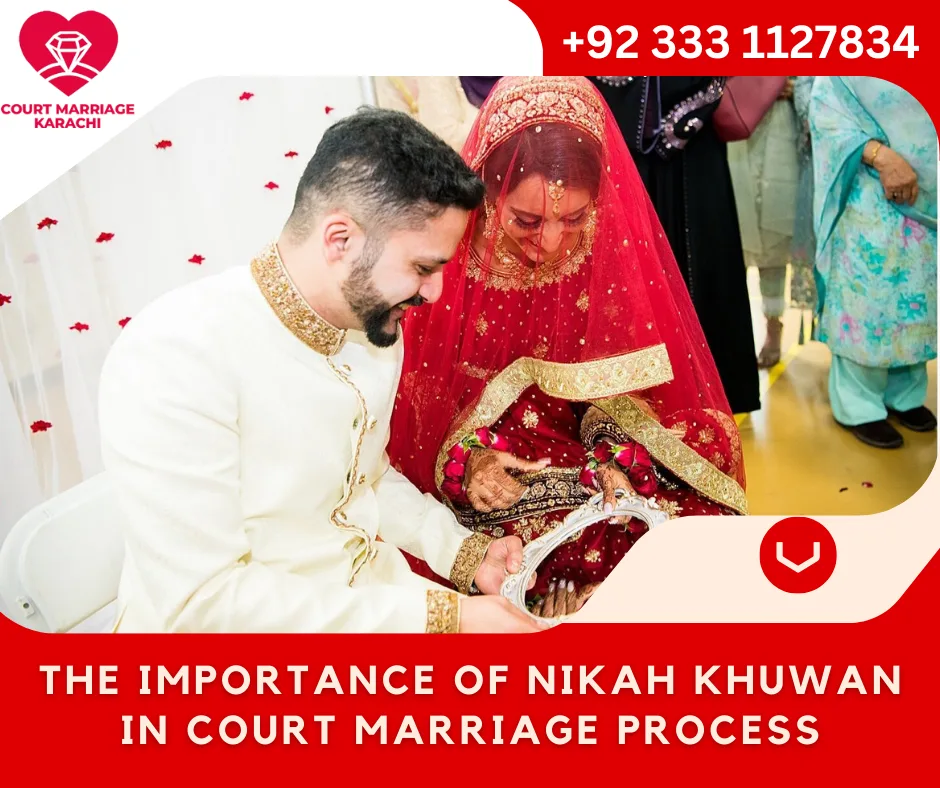 Licensed Nikah Registrar in Karachi reviewing Nikah Nama and marriage registration documents for a Muslim couple
