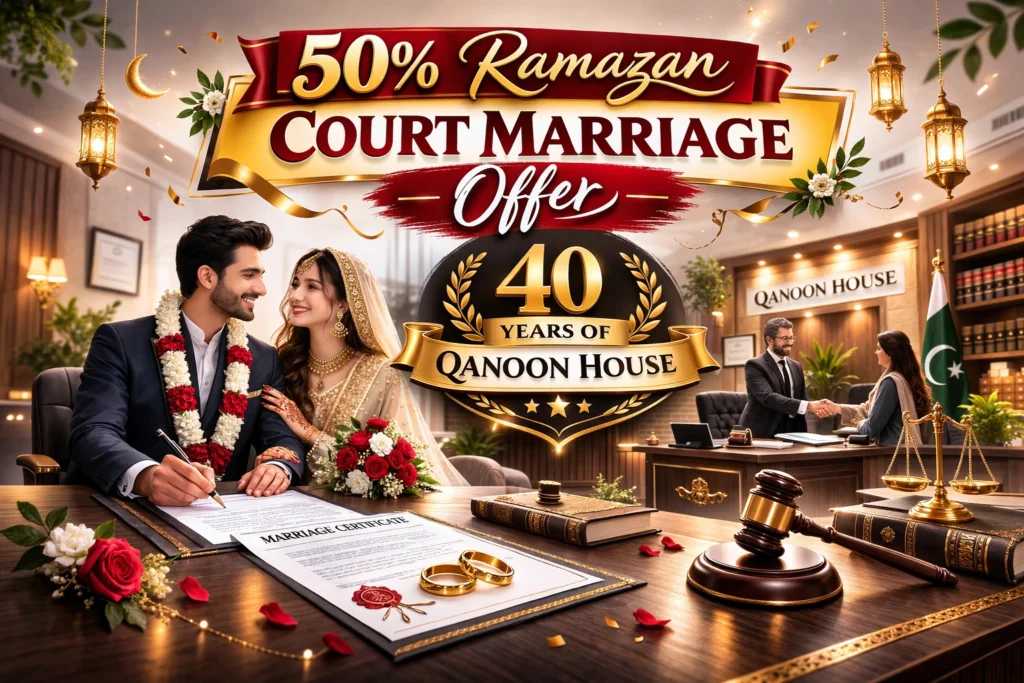 Court marriage office setup with Nikah registrar in Karachi Pakistan