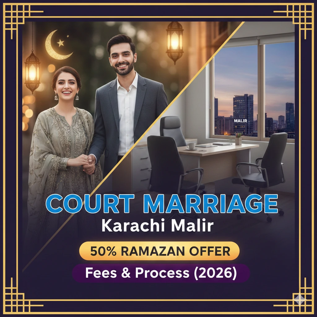 Court Marriage Karachi Malir – 50% Ramazan Discount, Fees & Legal Process (2026)