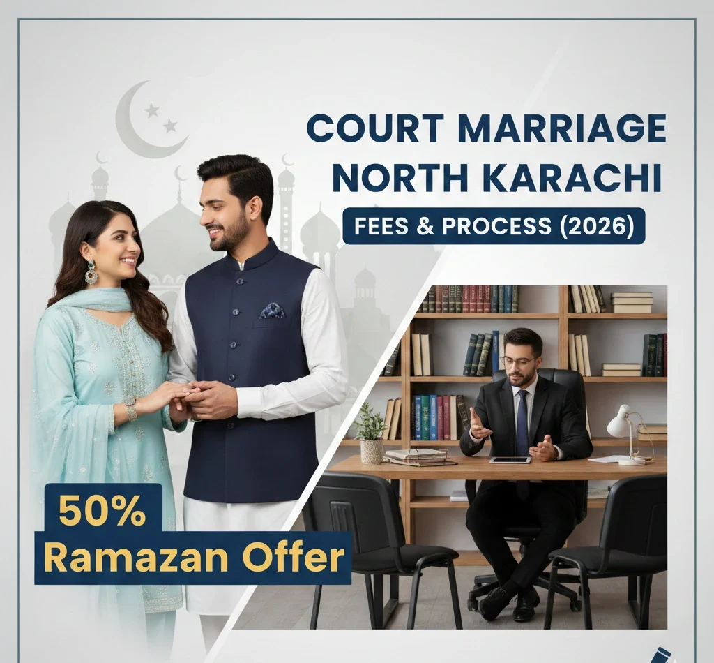 Court Marriage North Karachi with 50 percent Ramazan offer near Sakhi Hassan